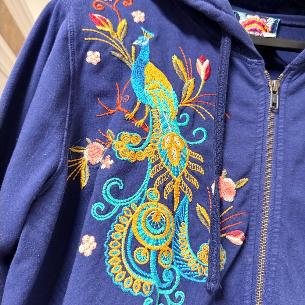 Johnny Was - Floral Shula French Terry Zipup Sweatshirt - Picture 4 of 12
